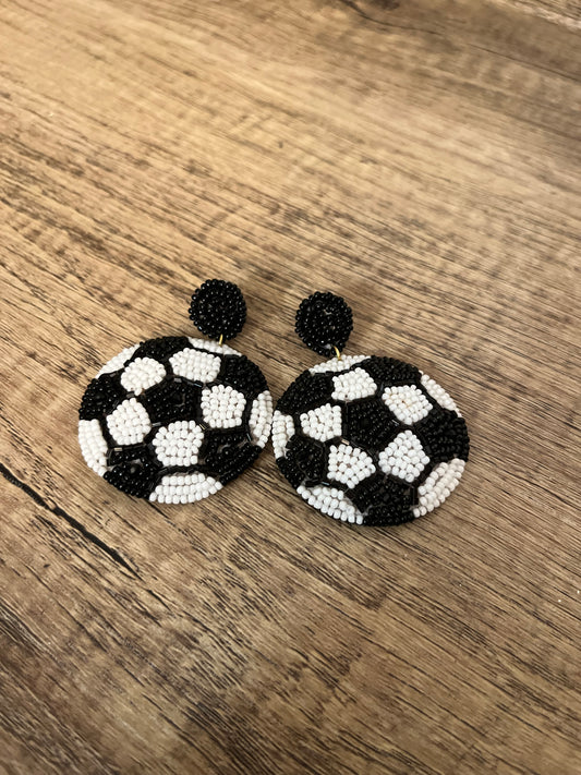 Soccer Bead Earring