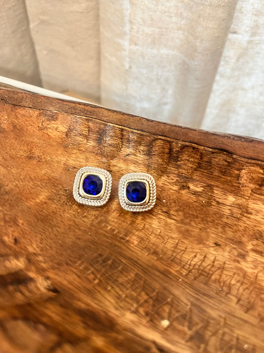 Royal Blue Gemstone Earrings